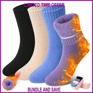 Thermal Winter Socks Extra Thick Insulated Heated Slipper 4 Pairs